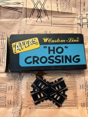 Vintage Atlas Custom Line HO Scale Brass 60 Degree Crossing Original Box Train - Image 1 of 4
