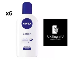 Nivea Extra Rich Moisturising Lotion For Dry Skin 250ml | Pack of 6 - Picture 1 of 5