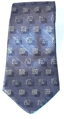 Corbata para hombre Jones New York 100 % importada gris seda y negra hecha en EE. UU. Foto 1 de 4