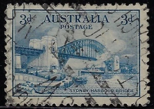Australia 1932 3d. Bridge used, SG 142/ Scott 131, blue, perf. 11.     (a4744c - Picture 1 of 2