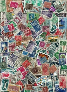 FRANCE, LOT OF 55 MOSTLY OLD ALL DIFFERENT GOOD QUALITY OFF PAPER STAMPS + BONUS - Picture 1 of 1