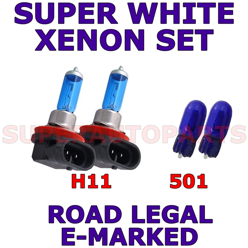 SE ADAPTA A FORD FUSION 2002-ON SET H11 501 SUPER BLANCO BOMBILLAS XENÓN Foto 1 de 1