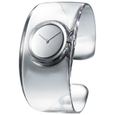 Reloj de cuarzo ISSEY MIYAKE SILAW001 brazalete transparente “O” diseñado por Tokujin Yoshioka Foto 1 de 4