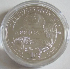 Islas Cook 10 Dólares 2011 Cinco Continentes África 1 Oz Plata - Imagen 1 de 2