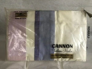NEW Vintage DCannon Muslin 100% Cotton Pillowcases (2) Purples 42”x36” - Picture 1 of 6