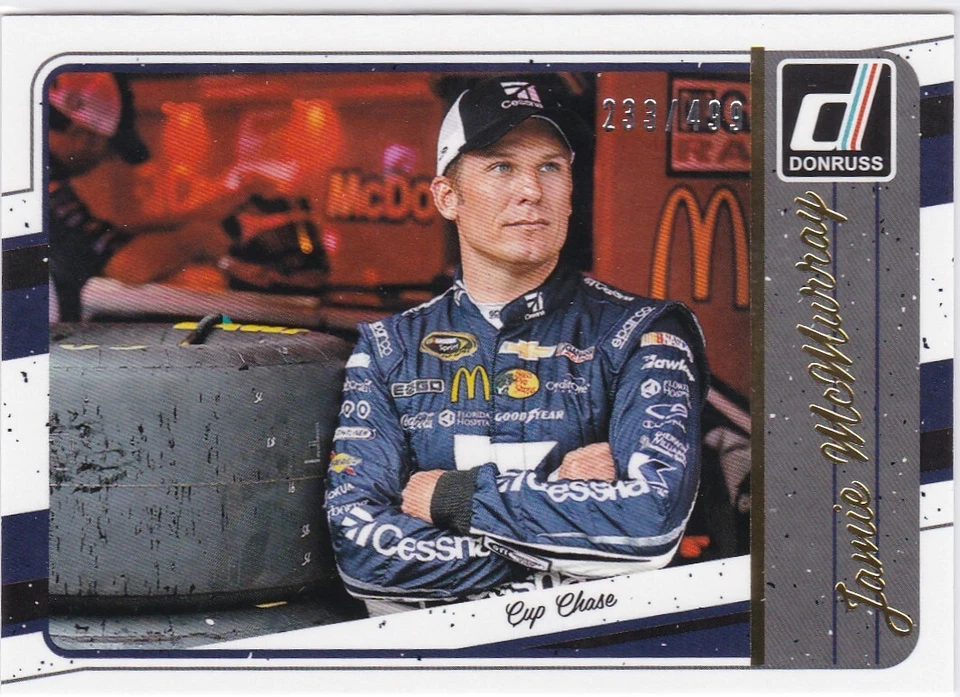 2017 Panini Donruss Base Set Gold Foil #134 Jamie McMurray #233/499 Cup Chase - Image 1 of 1