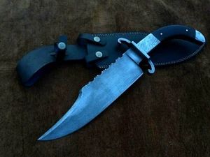 Custom Handmade 5160 Spring Steel Antiqued Bowie Knife with Bart Moore Guard  - Picture 1 of 11