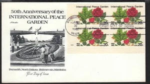 1982 International Peace Garden Sc 2014 Artmaster plate block - Picture 1 of 1