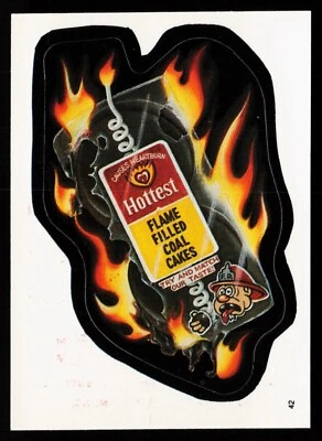 1986 Topps WACKY PACKAGES Hottest Flame Filled Coal Cakes - Brand Spoofs #42 - Image 1 of 2