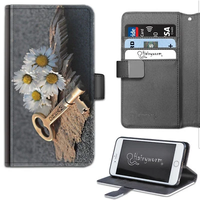 Dream Key Daisy Phone Case;PU Leather Wallet Flip Case;Cover For Samsung/Apple - Image 1 of 4