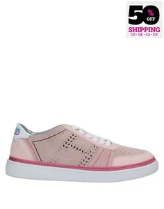 RRP€420 HOGAN Suede Leather Sneakers US5 EU35 UK2 Perforated Logo Lace Up - Picture 1 of 8