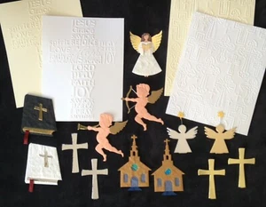 Lote de 17 artículos Cruz en relieve Confirmación religiosa Primera Comunión Bautismo ángel - Imagen 1 de 12