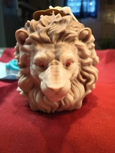 Large Lion Head Bust Candle Soy Wax Mica Powder Design - Picture 1 of 3