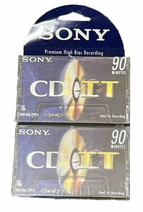 Sony Cassette 90 Minutes CD IT High Bias Type II Slim Case 2 pack - New Sealed! - Picture 1 of 7