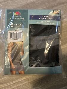 Fruit of the Loom Men's True Comfort Tag Free 5 Pack Tank Tops Size S
