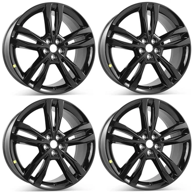 New Set of 4 21" x 9" Black Alloy Factory OEM Wheel Rim 2019-2024 Ford Edge ST - Image 1 of 4