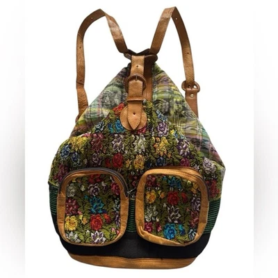 Unbranded Mexican BOHO Gypsy Style Large Handmade Embroidered Backpack - Image 1 of 4