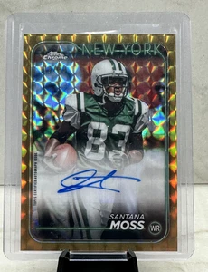 2024 Topps Chrome, SANTANA MOSS /50 "Gold Geometric" - NEW YORK JETS - Picture 1 of 3