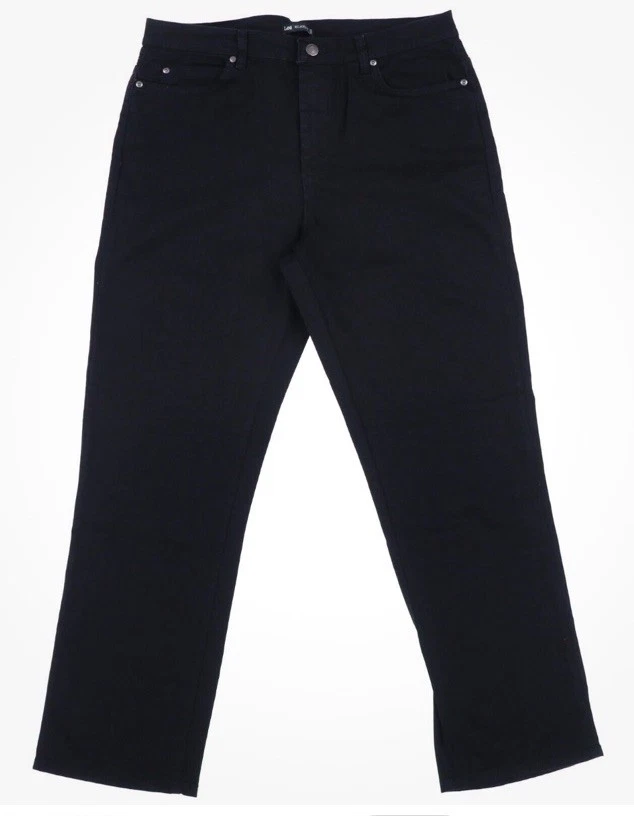 Lee Women's Plus Size Relaxed Fit Straight Leg Jean Black Onyx 20w Long