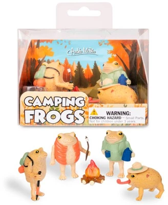 4pk Funny Camping Rain Frogs Figurines 🐸 Hilarious Decor Toys – Archie McPhee - Image 1 of 4