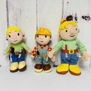 3 Bob der Baumeister Plüsch Bob Wendy Poseable Doll Applause Lot - Bild 1 von 5