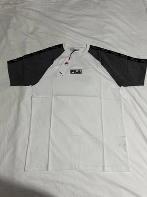 Fila Columbus Sportswear Tape T-Shirt Men Women Shirt Gym Tops Clothes Size M - Image 1 of 4