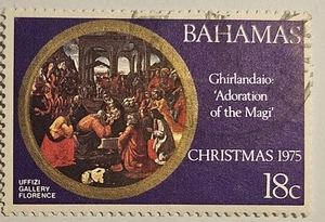 Bahamas 1975, "Christmas 1975", 18-Cents Used Stamp, Scott #382, FAST SHIPPING! - Picture 1 of 3