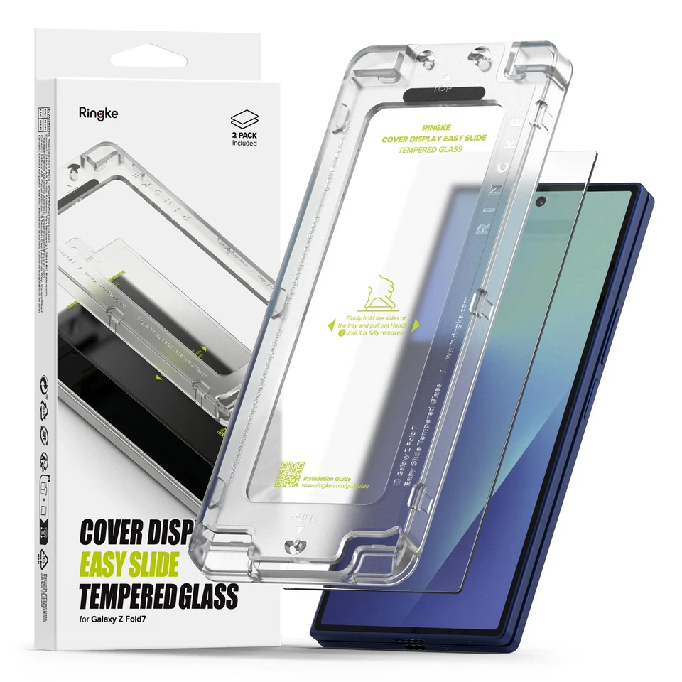 For Samsung Galaxy Z Fold7 Protector | Ringke [Cover Display Tempered Glass] 2PK - Image 1 of 4