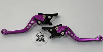 GY6 SCOOTER 150CC ADJUSTABLE BRAKE LEVERS HANDLE DISC & DISC PURPLE - Image 1 of 2