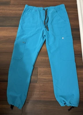 FIGS Mens Cairo Cargo Scrub Pants Medium Teal - Image 1 of 4
