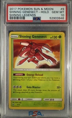 2017 Pokemon Sun & Moon Shining Genesect 09/73 -  Shining Legends GEM MT PSA 10 - Image 1 of 2