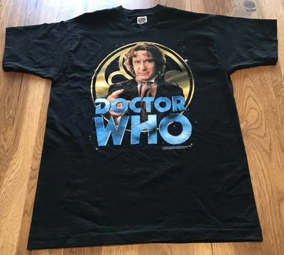 Camiseta De Colección Doctor Who 1996 (8th Doctor) XL Fruit Of The Loom Algodón Pesado Foto 1 de 4