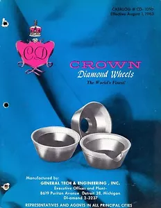 1963 Crown Diamond Wheels Katalog General Tech & Engineering Detroit Michigan - Bild 1 von 1