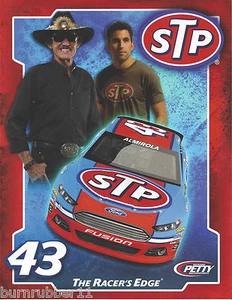 2013 RICHARD PETTY / ARIC ALMIROLA STP #43" NASCAR SPRINT CUP SERIES POSTCARD - Picture 1 of 1