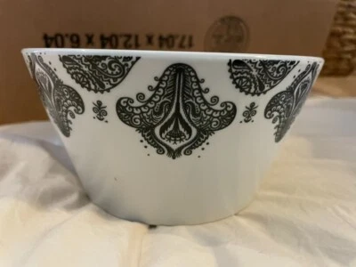 Cynthia Rowley Black & White Paisley Set of 4 bowls NIB - Image 1 of 4