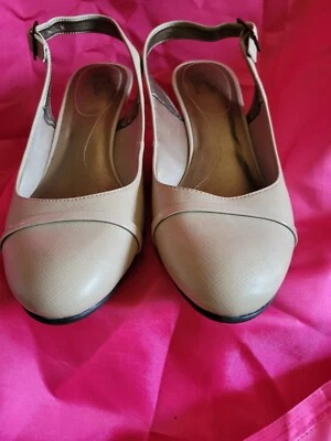 Zapatos Life Stride para mujer Sistema Suave Cuña Eslinga Trasera Talla 11 M Bronceado Estampado Acento Foto 1 de 4