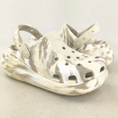 Crocs Classic Platform Beige Cream Clogs Sandals Mens 9 / Womens 11 - Image 1 of 4