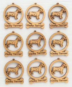 Cesky Terrier Mini Ornaments Box of 9 - Picture 1 of 1
