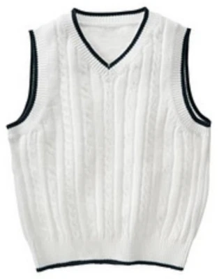 NEW Gymboree BOYS (Size SMALL 5-6) SPRING CAR CLASSIC White HOLIDAY Vest - NWT - Image 1 of 4