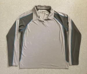 Patagonia Polo Shirt Mens Large Grey Sandstone Hiking Fishing Camp Outdoors * - Picture 1 of 11