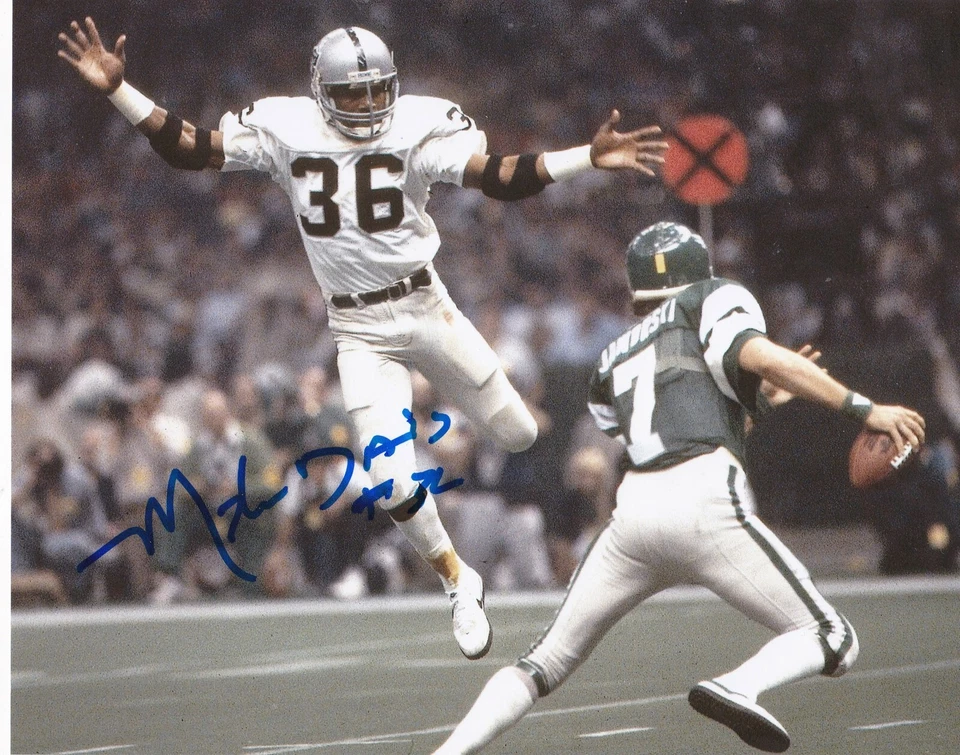 MIKE DAVIS OAKLAND RAIDERS ACCIÓN FIRMADO 8x10 Foto 1 de 1