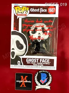 Skeet Ulrich autografo firmato Ghostface Funko Pop #1607 Scream Beckett certificato di autenticità - Foto 1 di 3