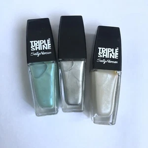 Sally Hansen Triple Shine Nail Polish 180 Oyster Bar 150 Pool Party 110 Bait Me - Picture 1 of 2