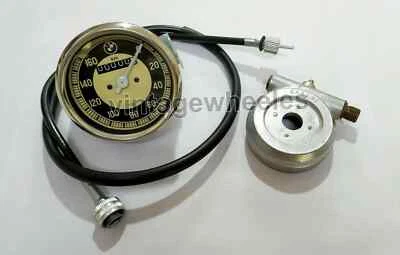 RÉPLICA BMW SPEEDO 0-160 KMH + CABLE DRIVE & 55" PULGADAS PARA BMW R25 R26 & R50-51 Foto 1 de 4