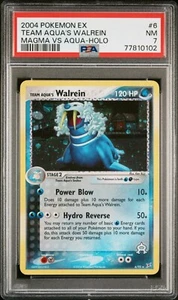 TEAM AQUA'S WALREIN 2004 Pokemon MAGMA VS AQUA Set RARE Holo 6/95 PSA 7 NM - Picture 1 of 3