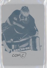 2013-14 Panini National Treasures Printing Plate Cyan 1/1 Jonas Hiller #55 0c3
