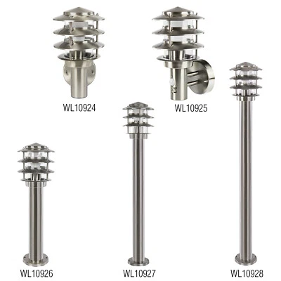 Grafner Wandlampe Außenleuchte Standleuchte Wegleuchte Edelstahl - Bild 1 von 4