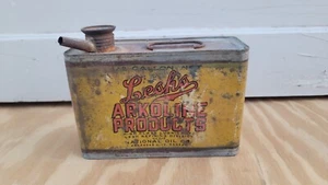 Antike frühe Lesh's Arkoline halbe Gallone Öl Dose SELTEN Arkansas City Kansas  - Bild 1 von 6