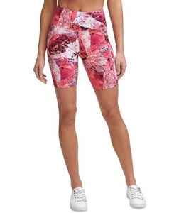 Calvin Klein Womens Activewear Performance Printed High-Waist Bike Shorts-XS - Picture 1 of 6