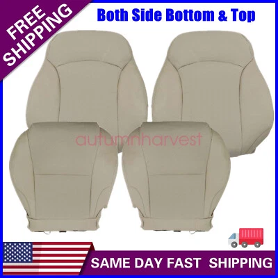 2006 to 2013 For Lexus IS250 IS350 2xTop & 2x Bottom Leather Seat Covers Tan - Image 1 of 4